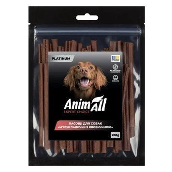 Лакомство AnimAll PLATINUM Organic мясные палочки с говядиной для собак, 200 г 3145 фото