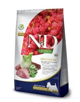 Сухой корм Farmina N&D QUINOA LAMB & FENNEL DIGESTION ADULT MINI с ягненком для пищеварения мелких собак, 2,5 кг 3236 фото