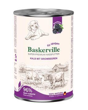 Влажный корм Baskerville Super Premium с телятиной и ежевиком для щенков, 400 г 2879 фото
