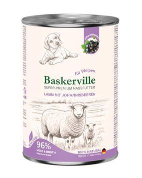 Влажный корм Baskerville Super Premium с ягненком и черной смородиной для щенков, 400 г 2880 фото