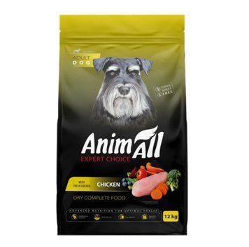 Сухой корм AnimAll Супер Премиум с курицей для взрослых собак, 12 кг 3003 фото
