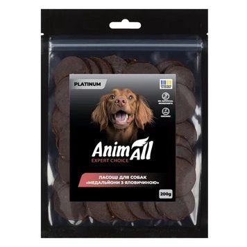 Лакомство AnimAll PLATINUM Organic медальоны с говядиной для собак, 200 г 3149 фото