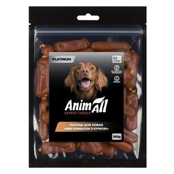 Лакомство AnimAll PLATINUM Organic мини колбаски с курицей для собак, 200 г 3150 фото