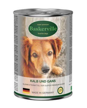 Влажный корм Baskerville Super Premium с телятиной и гусинкой для собак, 400 г 2881 фото