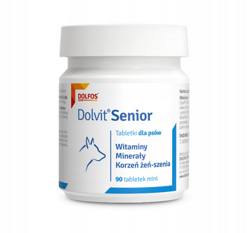 Добавка Dolfos Dolvit Senior Mini для літніх собак дрібних порід, 90 таблеток 2037 фото