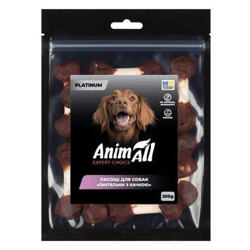 Лакомство AnimAll PLATINUM Organic гантели с уткой для собак, 200 г 3155 фото