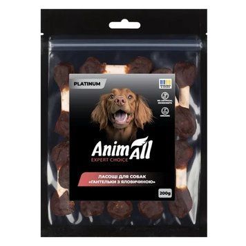 Лакомство AnimAll PLATINUM Organic гантели с говядиной для собак, 200 г 3156 фото