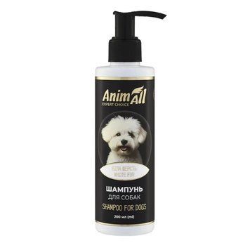 Шампунь AnimAll White Fur для білої шерсті для собак, 200 мл 3248 фото