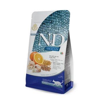 Сухий корм Farmina N&D Low Grain Ocean ADULT з тріскою та апельсином для дорослих котів, 10 кг 3076 фото