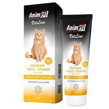 Фітопаста AnimAll VetLine Multivitamin мультивітамінна для котів, 100 г 3316 фото