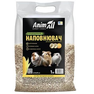 Кукурудзяний наповнювач AnimAll Expert Choice для котів та гризунів, 1 кг 3217 фото