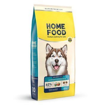 Сухой корм Home Food Maxi гипоаллергенный с форелью и рисом для крупных пород собак, 10 кг 2463 фото