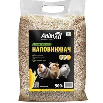 Кукурудзяний наповнювач AnimAll Expert Choice для котів та гризунів, 0.5 кг 3218 фото