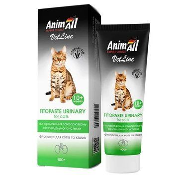 Фітопаста AnimAll VetLine Урінарі для сечовидільної системи котів, 100 г 3179 фото