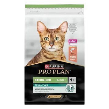 Сухой корм Purina Пуріна Pro Plan Sterilised Renal Salmon с лососем для кошек, при проблемах с почками, 10 кг 2517 фото