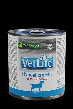 Влажный корм Farmina Vet Life Hypoallergenic Duck & Potato с уткой при пищевой аллергии для собак, 300 г 3166 фото