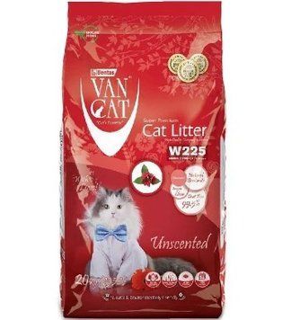 Бентонитовый наполнитель VanCat Unscented без аромату для кошек, 20 кг 2312 фото
