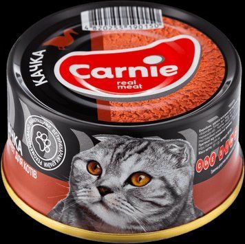 Паштет Carnie с уткой для взрослых кошек, 90 г 2361 фото