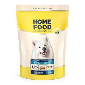 Сухий корм Home Food Medium гіпоалергенний з фореллю та рисом для середніх порід собак, 1,6 кг 3257 фото