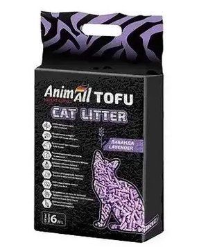 Соєвий наповнювач AnimAll Tofu Lavender лаванда для котів, 6 л (2,6 кг) 2127 фото