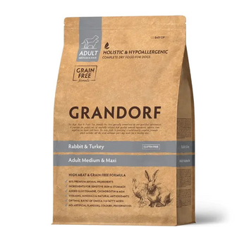 Сухий корм Grandorf Rabbit & Turkey Adult Medium & Maxi з кроликом та індичкою для собак великих порід, 10 кг 1281 фото