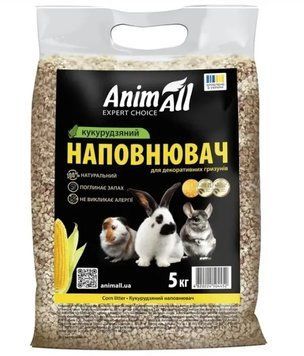 Кукурудзяний наповнювач AnimAll Expert Choice для котів та гризунів, 5 кг 3229 фото