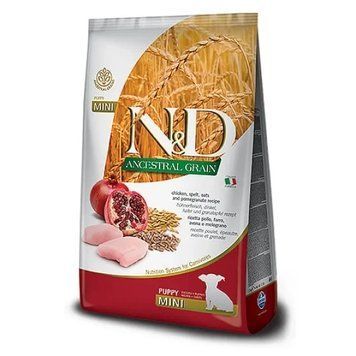 Сухий корм Farmina N&D Low Grain CHICKEN & POMEGRANATE PUPPY MINI з куркою для дрібних порід цуценят, 2,5 кг 3037 фото