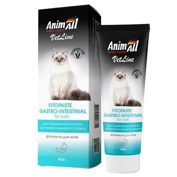 Фітопаста AnimAll VetLine Gastrointestinal для нормалізації роботи ШКТ котів, 100 г 3180 фото