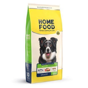 Сухой корм Home Food Medium and Maxi с ягненком и рисом для активных средних и крупных пород собак, 10 кг 2479 фото