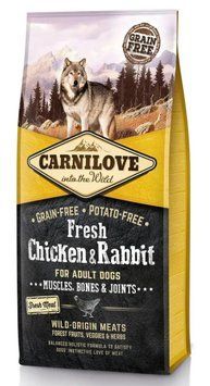 Сухий корм Carnilove Fresh Chicken & Rabbit з куркою та кроликом для дорослих собак усіх порід, 12 кг 2123 фото