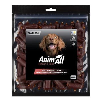 Лакомство AnimAll PLATINUM Organic мини колбаски с говядиной для собак, 500 г 3130 фото