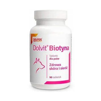 Добавка Dolfos Dolvit Biotyna для шкіри та шерсті собак, 90 таблеток 1540 фото