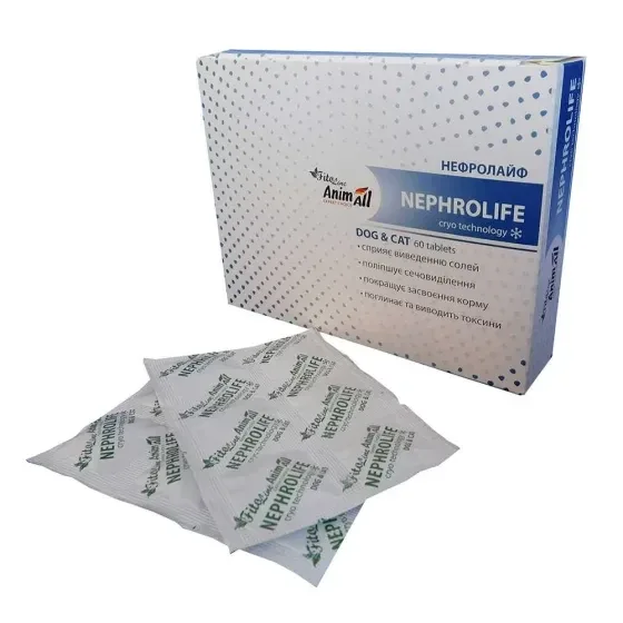 Таблетки AnimAll FitoLine NEPHROLIFE Нефролайф для котов и собак, 60 таблеток